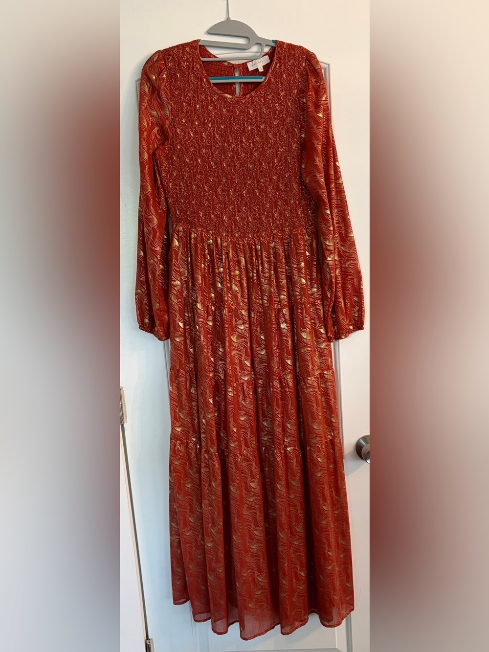 Melloday Women's Long Sleeve Maxi Dress L